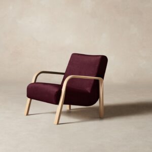 The Felix Chair - Performance Velvet Merlot