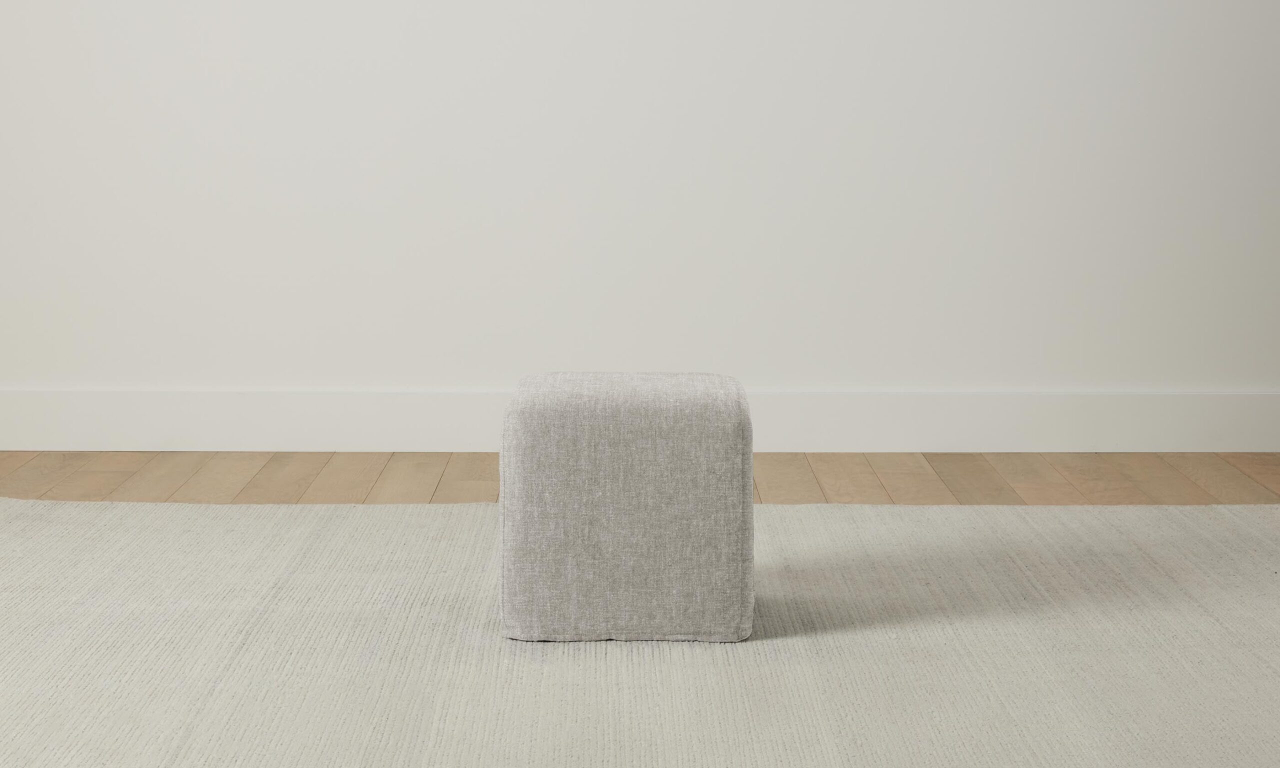 The Franklin Ottoman - Heritage Belgian Linen Agate
