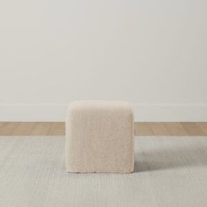 The Franklin Ottoman - Heritage Belgian Linen Husk