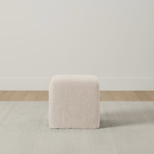 The Franklin Ottoman - Heritage Belgian Linen Summit