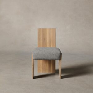 The Garrett Dining Chair - Heritage Belgian Linen Agate