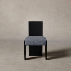 The Garrett Dining Chair - Heritage Belgian Linen Lake