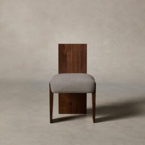 The Garrett Dining Chair - Italian Bouclé Fossil