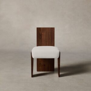 The Garrett Dining Chair - Italian Brushed Wool Vanilla