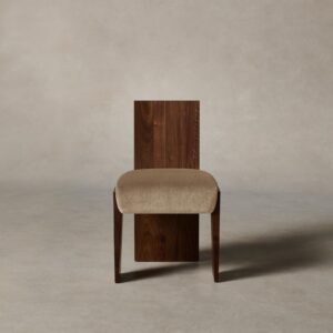 The Garrett Dining Chair - Mohair Almond