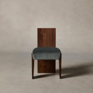 The Garrett Dining Chair - Mohair Fog