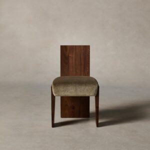 The Garrett Dining Chair - Mohair Mink