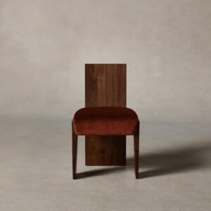 The Garrett Dining Chair - Mohair Spice