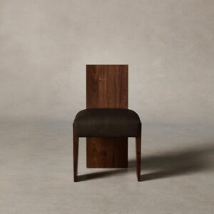 The Garrett Dining Chair - Nubuck Leather Espresso