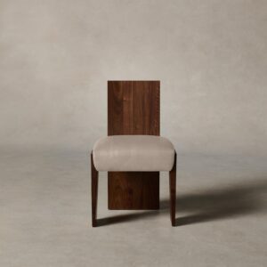 The Garrett Dining Chair - Nubuck Leather Fawn