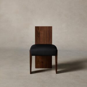 The Garrett Dining Chair - Pebbled Leather Ink