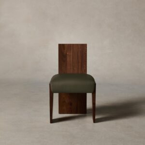 The Garrett Dining Chair - Pebbled Leather Truffle