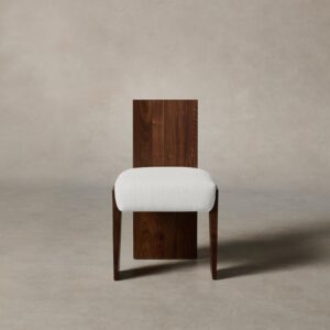 The Garrett Dining Chair - Performance Linen Weave Pure White