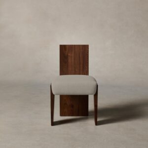 The Garrett Dining Chair - Performance Textured Linen Flax