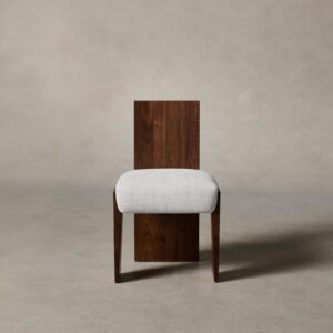 The Garrett Dining Chair - Performance Textured Tweed Snow