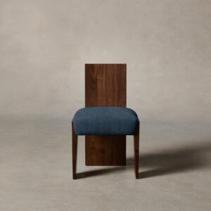 The Garrett Dining Chair - Performance Tweed Denim