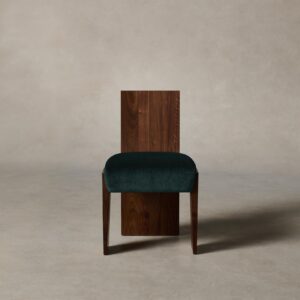 The Garrett Dining Chair - Performance Velvet Emerald