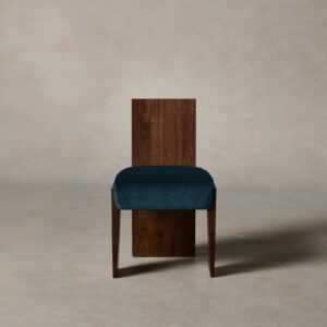 The Garrett Dining Chair - Performance Velvet Lagoon