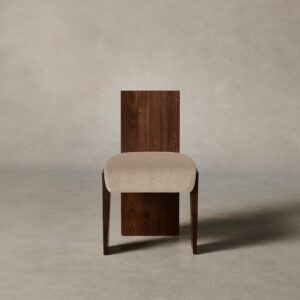 The Garrett Dining Chair - Performance Velvet Taupe