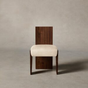 The Garrett Dining Chair - Tuscan Leather Bisque