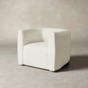 The Henri Swivel Chair - Italian Bouclé White