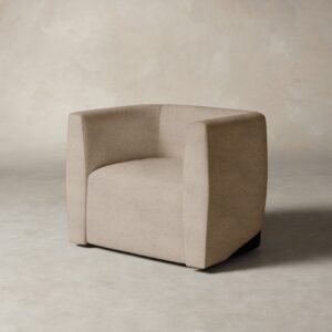 The Henri Swivel Chair - Italian Brushed Wool Fox