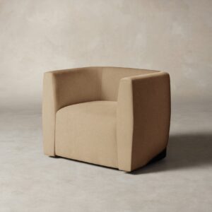 The Henri Swivel Chair - Mohair Almond