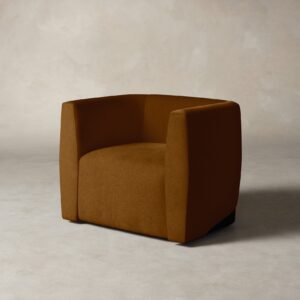 The Henri Swivel Chair - Mohair Brown Sugar