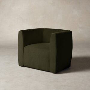 The Henri Swivel Chair - Mohair Moss