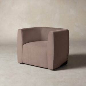 The Henri Swivel Chair - Mohair Peony