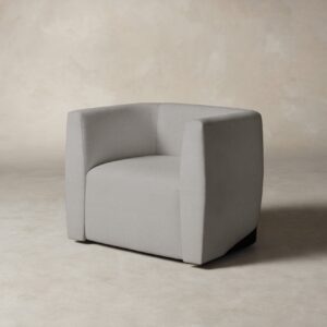 The Henri Swivel Chair - Performance Linen Weave Cloud