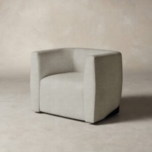 The Henri Swivel Chair - Performance Mélange Weave Flint