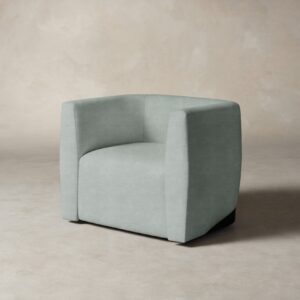 The Henri Swivel Chair - Performance Mélange Weave Seaglass