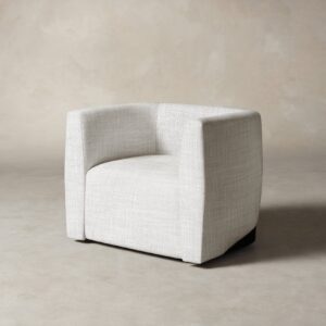 The Henri Swivel Chair - Performance Textured Tweed Snow