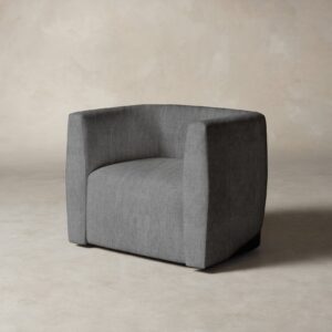 The Henri Swivel Chair - Performance Tweed Smoke