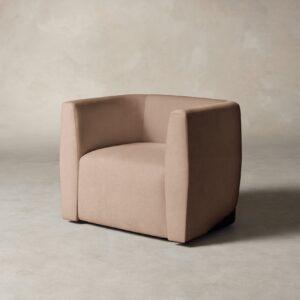 The Henri Swivel Chair - Performance Velvet Dusty Rose