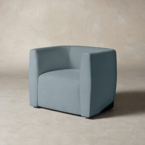 The Henri Swivel Chair - Performance Velvet Sky