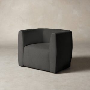The Henri Swivel Chair - Performance Velvet Slate