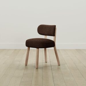 The Jane Dining Chair - Italian Brushed Wool Cocoa