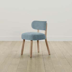 The Jane Dining Chair - Mohair Slate Blue