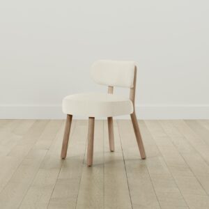 The Jane Dining Chair - Pebbled Leather Swan