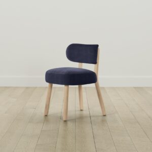 The Jane Dining Chair - Performance Velvet Midnight