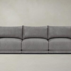 The Jones Modular Sectional - Nubuck Leather Asphalt