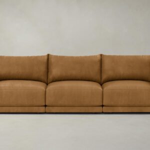 The Jones Modular Sectional - Nubuck Leather Saddle