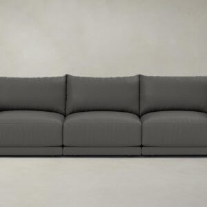 The Jones Modular Sofa - Pebbled Leather Ash