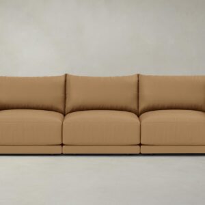 The Jones Modular Sofa - Pebbled Leather Latte