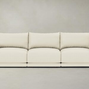 The Jones Modular Sectional - Pebbled Leather Swan