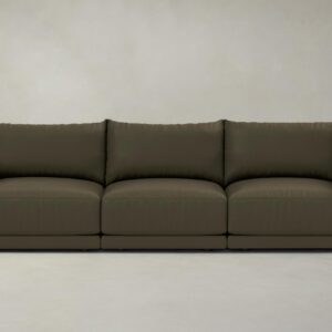 The Jones Modular Sectional - Pebbled Leather Truffle