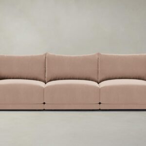 The Jones Modular Sofa - Performance Velvet Dusty Rose