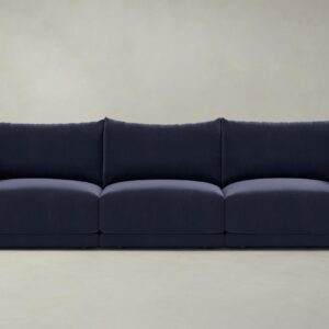 The Jones Modular Sofa - Performance Velvet Midnight